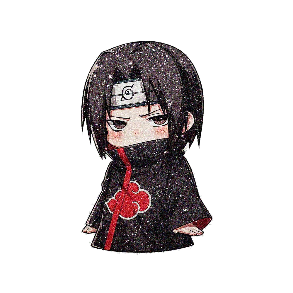 Chibi Ninja Character Glitter Sticker